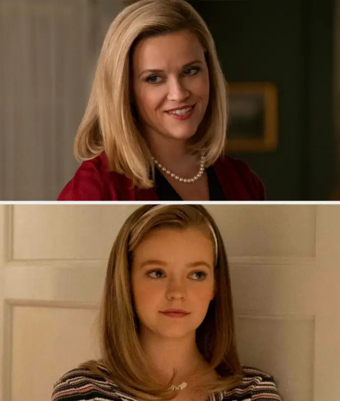 2. Reese Witherspoon as Elena and Jade Pettyjohn as Lexie Richardson in Little Fires Everywhere