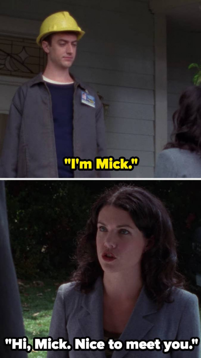1. Gilmore Girls - In the second episode, a character introduces himself as 