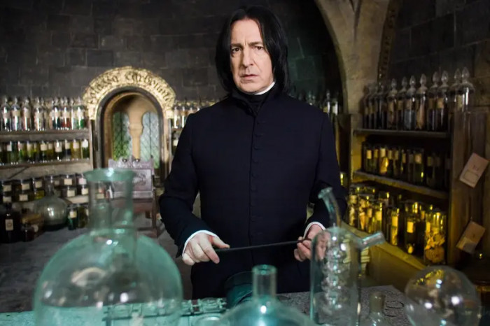 3. Alan Rickman acting as Severus Snape in Harry Potter