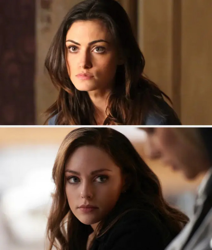 5. Phoebe Tonkin as Hayley Marshall and Danielle Rose Russell as Hope Mikaelson in The Originals