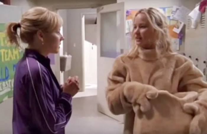 Jennifer acted as a mascot at a school in the movie, Monk