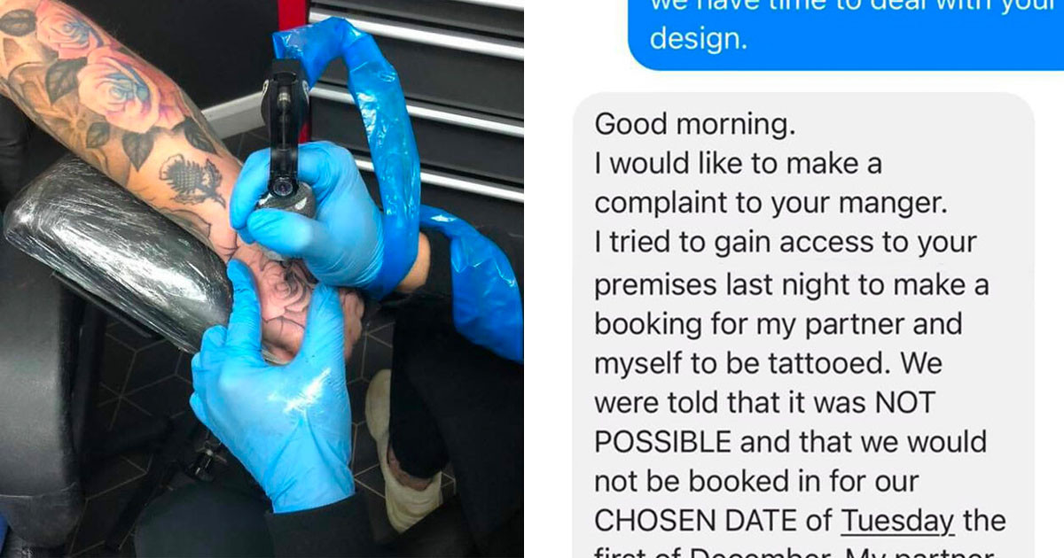 'Man-Karen' Complains About Tattoo Shop and Gets Completely Shut Down By Owner