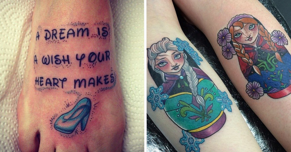 42 Fans Show Their Love For The Princesses By Getting Disney-Themed Tattoos