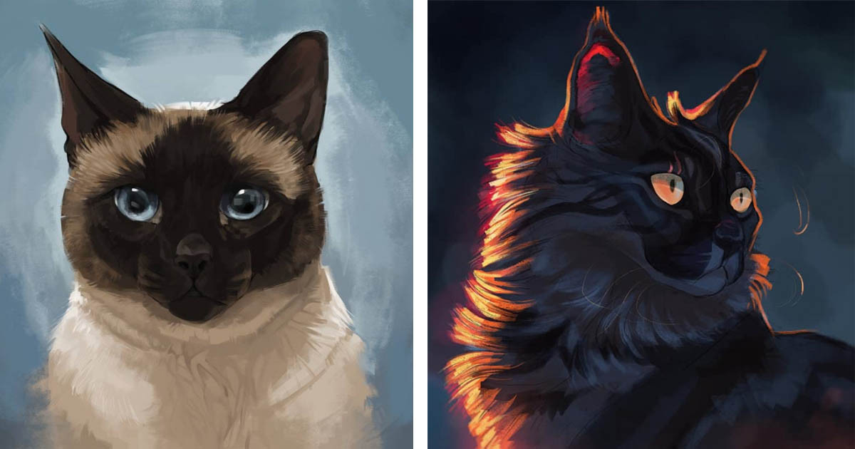 Stunning Personalized Pet Portraits Are Created By This Incredibly Talented Artist