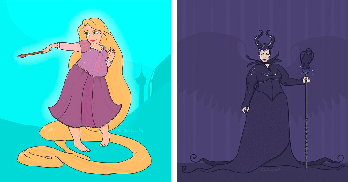 Artists Recreations Of Disney Princesses As Plus Size Girls Sparked An Intense Online Debate 5524
