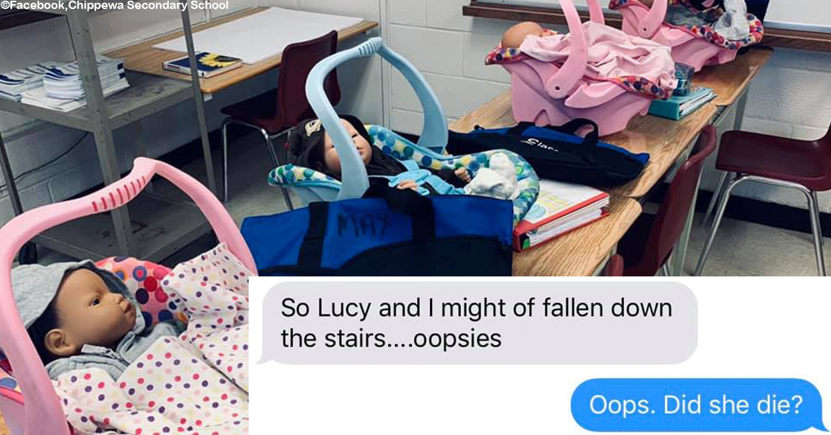 Teacher Shares Texts From Students Who Took Fake Babies Home For Weekend