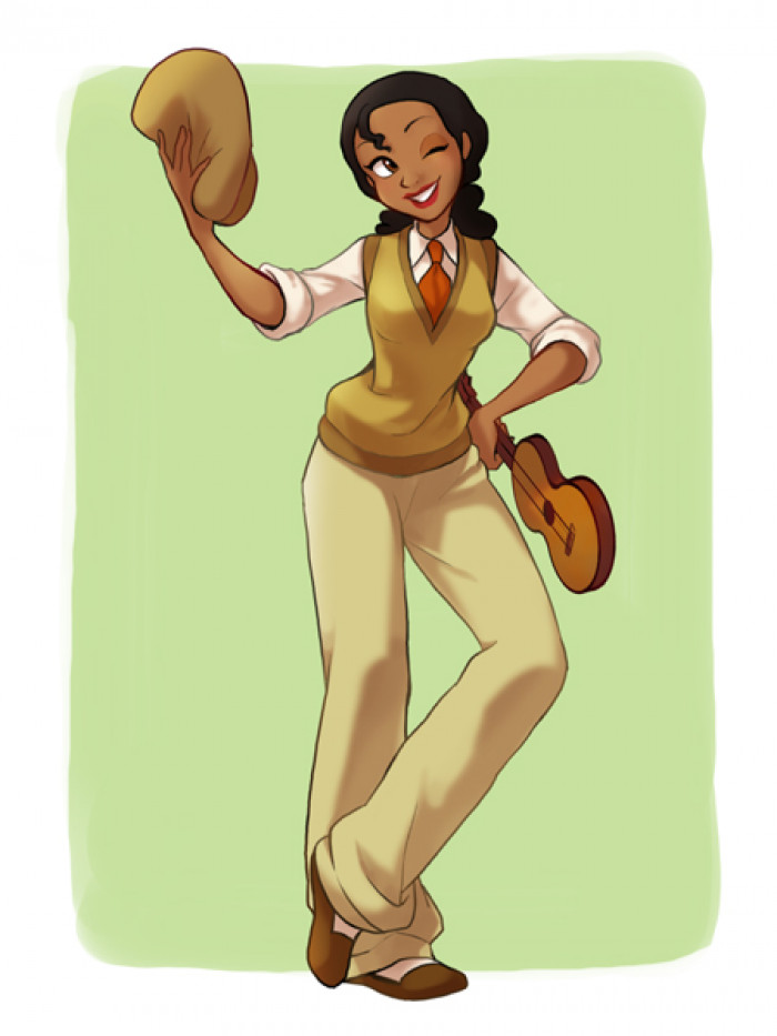 13. Tiana in Prince Naveen's clothes