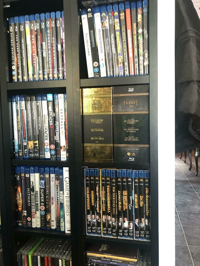 44. I Love How The Hobbit And Lotr Fits Perfectly In My Friends Shelf