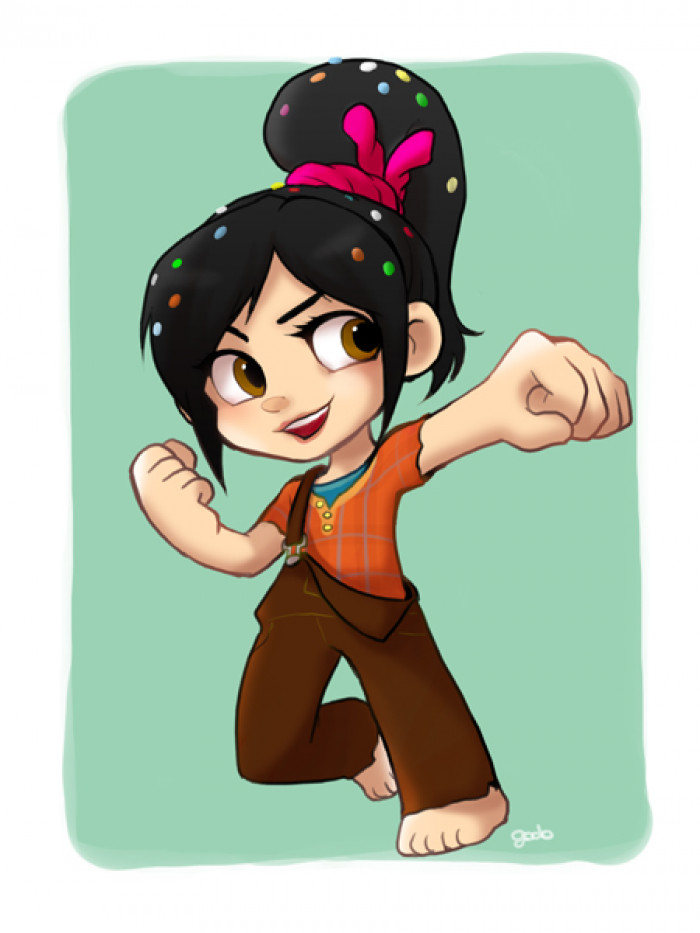 17. Vanellope in Ralph's clothes