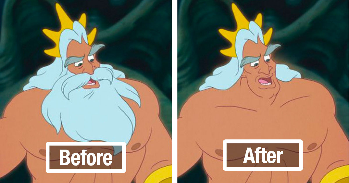 Illustrators Remove Iconic Facial Hair From Disney Characters And It Might Make You Uncomfortable