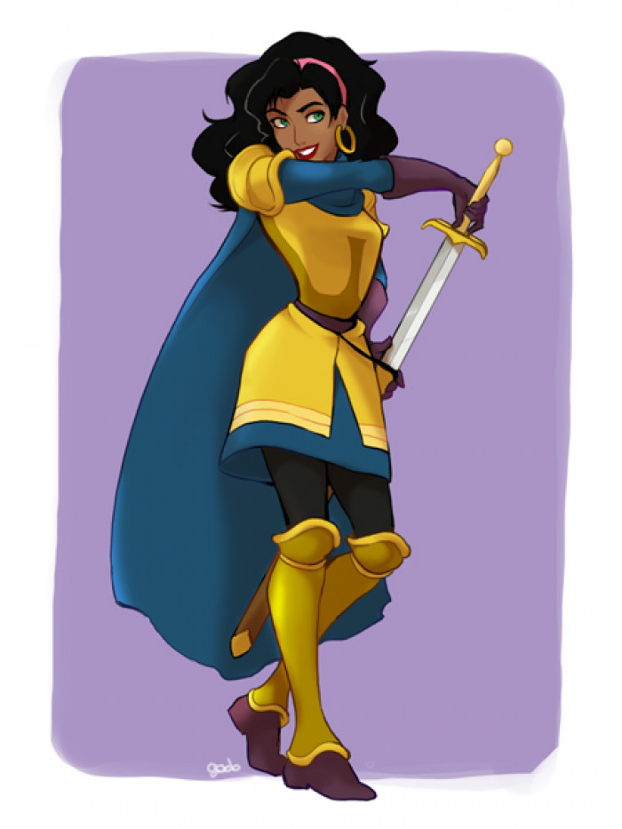 14. Esmeralda in Phoebus's clothes