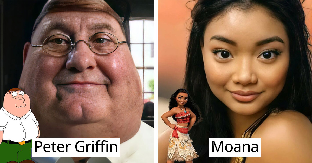 Artist Uses A I To Turn Popular Cartoon Characters Into Real People