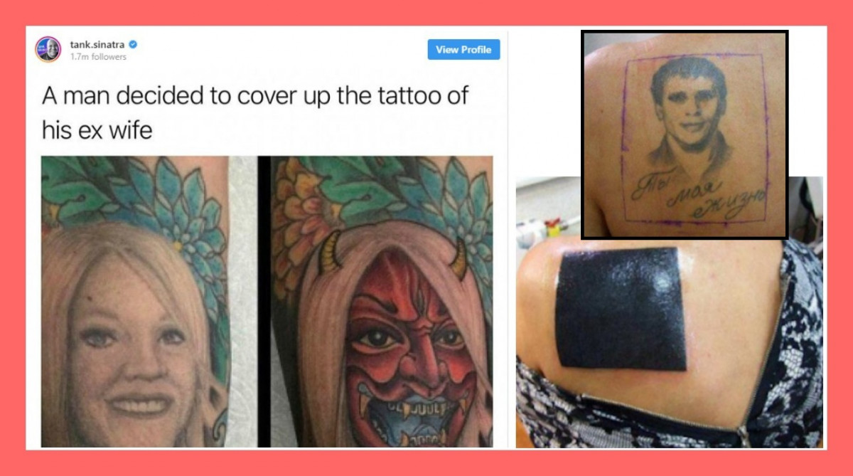 12 Brilliant Relationship Tattoo Coverups After the Couples Have Split Up