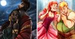Incredible Fan Art Of The Cutest Disney Couples And Other Iconic Animated Movie Characters