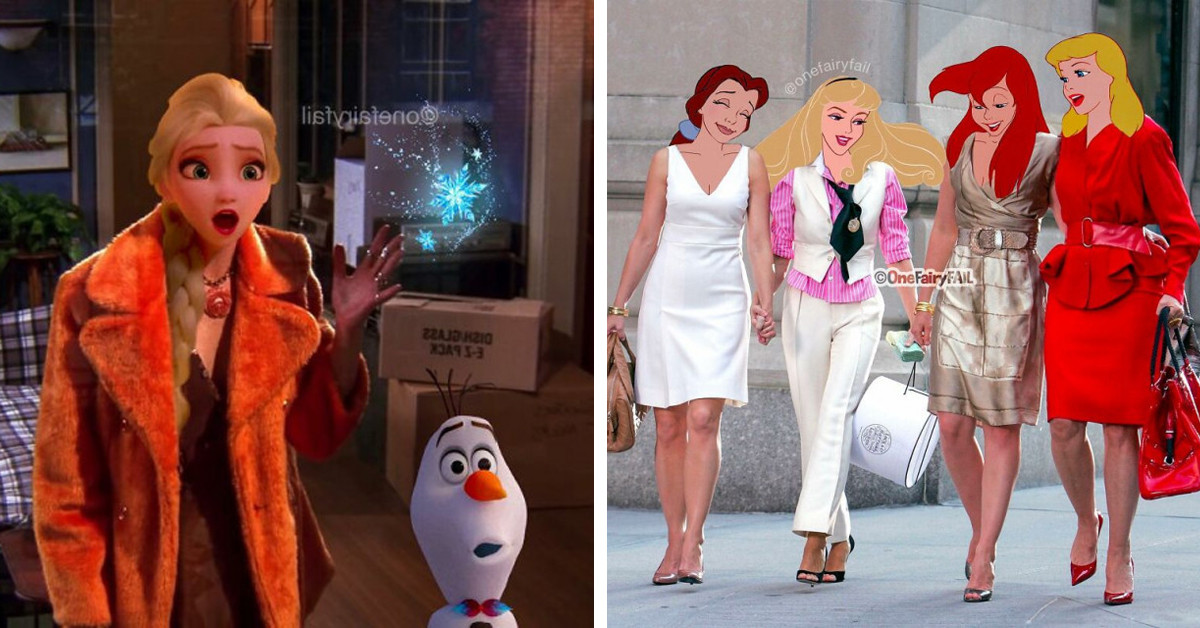 30 Pictures Of Disney Characters Reimagined As Modern People In Different Fascinating Scenarios Will Totally Amaze You