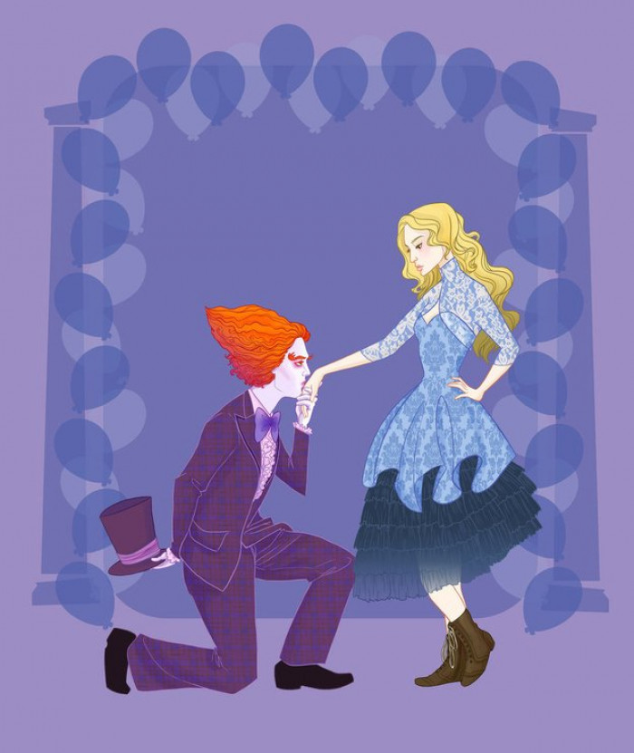 13. Mad Hatter and Alice - Alice In Wonderland