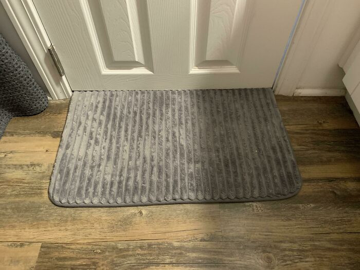 41. My Shower Mat Blocking All Of The Cold Air