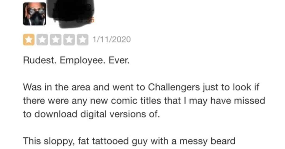 Vengeful Man Left A Bad Review Because A Comic Book Store Employee Wouldn’t Help Him Pirate Comics