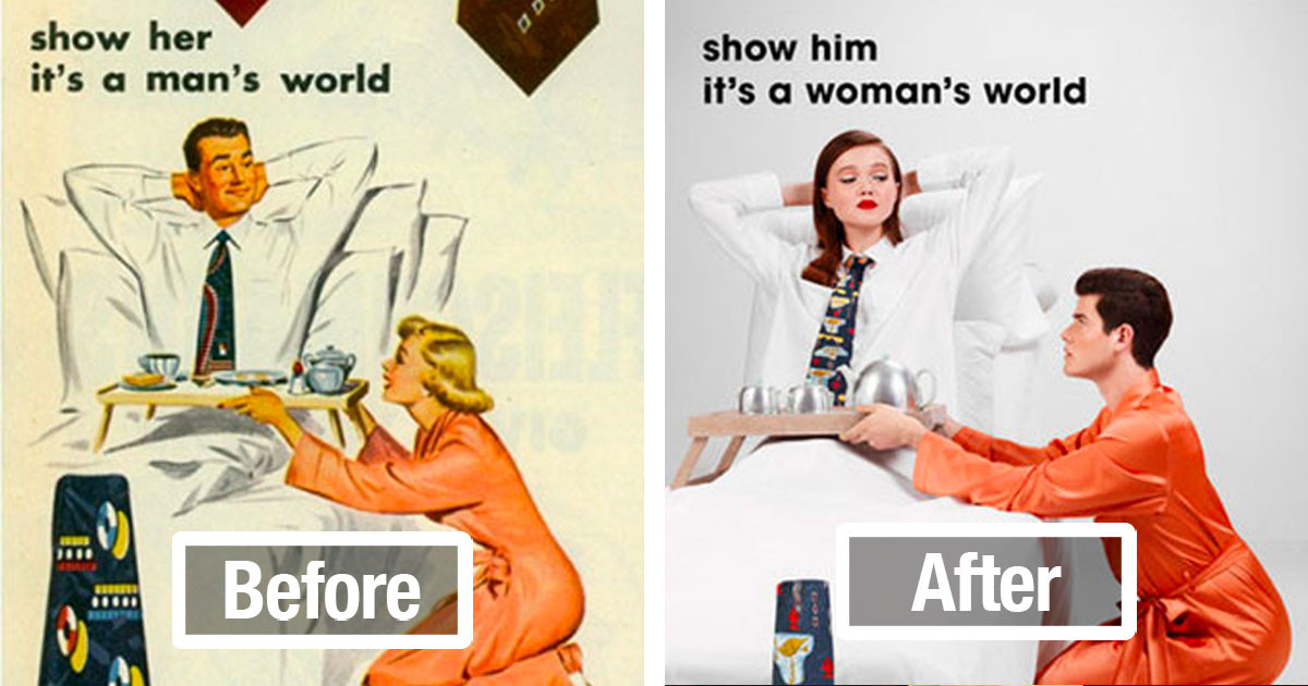 Inspired Photographer Reverses Gender Roles Portrayed In Sexist 1950's Ads