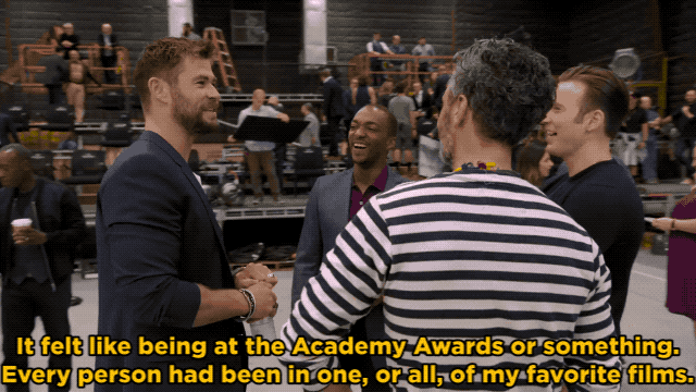 Being at the academy awards...