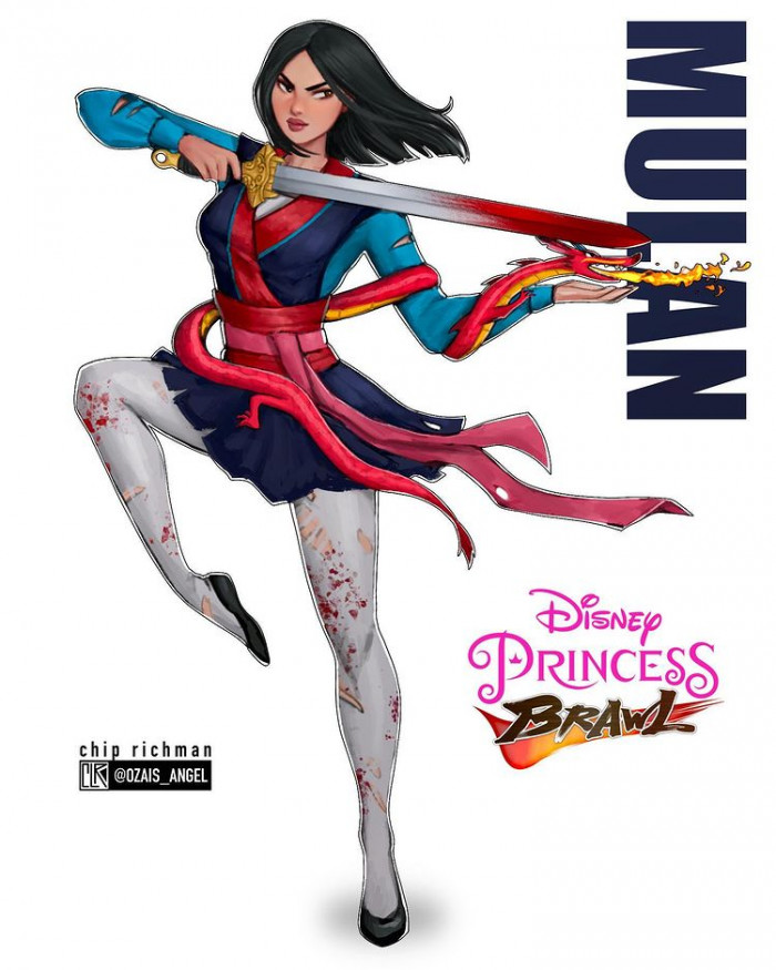 9. Disney Princess Brawl - Here is Mulan from the Disney movie, Mulan