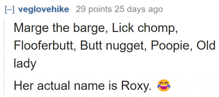 Roxy's many names