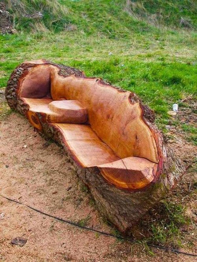 14. Wooden Couch: Couch potato mode: Nature edition