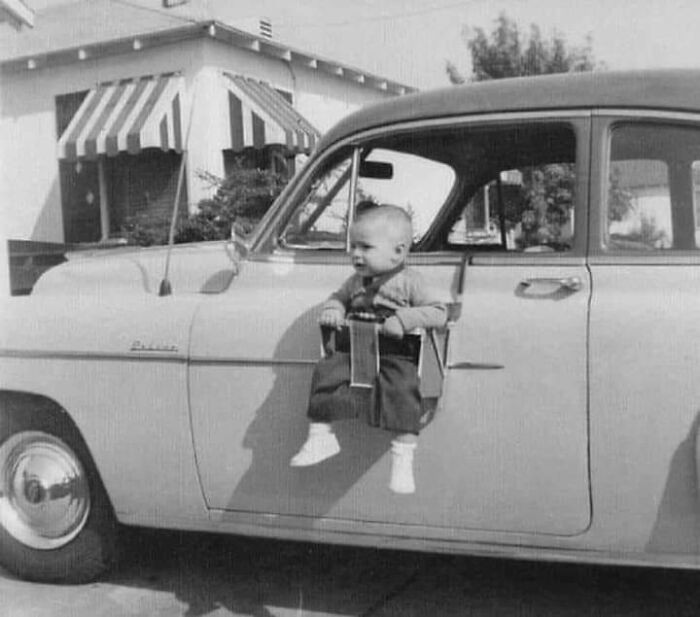 25. The All New Baby Safety Seat. Never Leave Your Kid Inside A Hot Car While You Shop Again. Late 1950s, Early 1960s