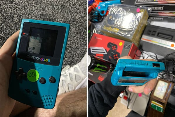 Gamer finds his old Game Boy at a video games expo.