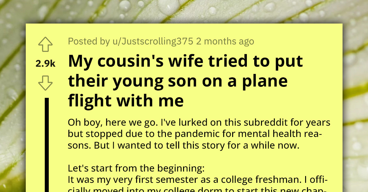 Teen Redditor Left Awestruck After Cousin's Wife Tries to Push Them Into Jetting Off Abroad With Her Son