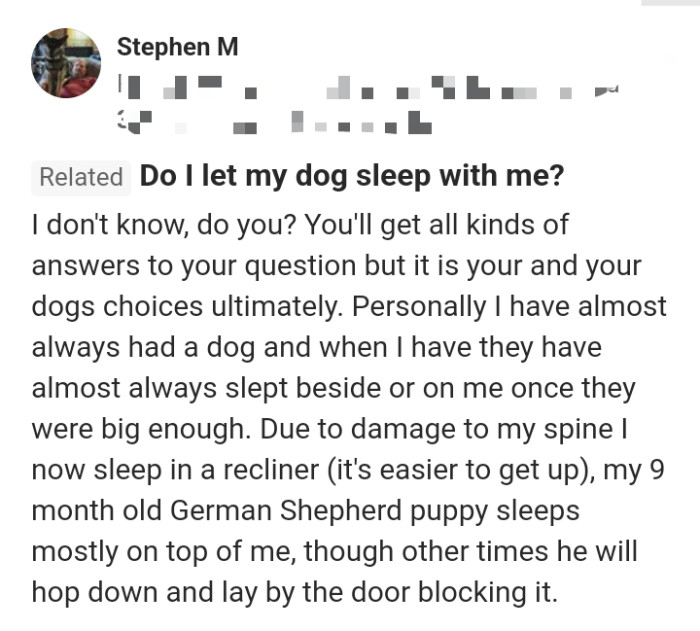 17. This commenter says it's all about you and your dog