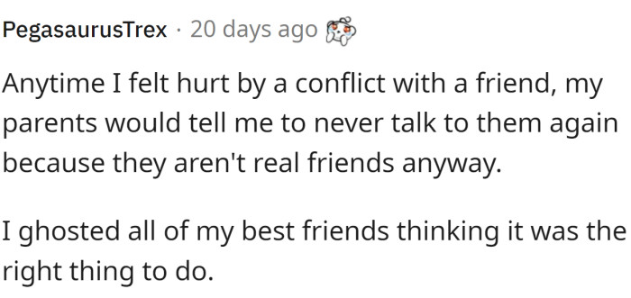Conflicts with friends: