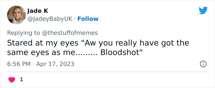 Bloodshot eyes