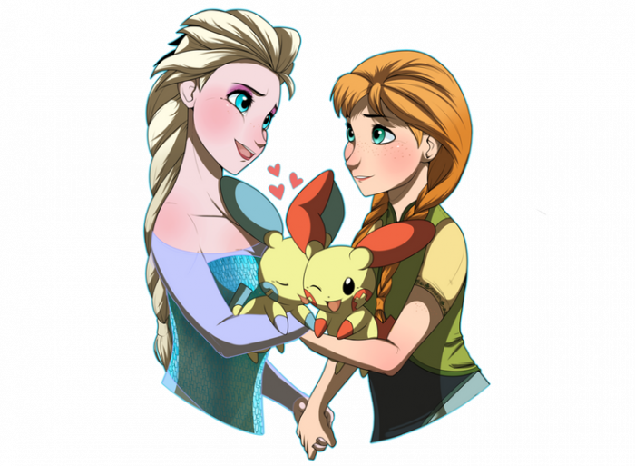 8. If Anna and Elsa were Pokemon trainers.