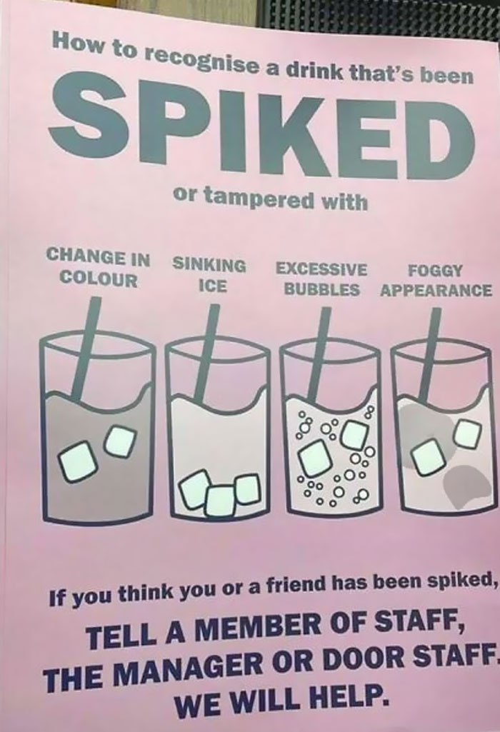4. How to recognise a spiked drink
