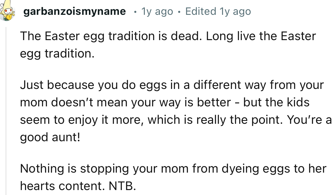 “The Easter egg tradition is dead. Long live the Easter egg tradition.”