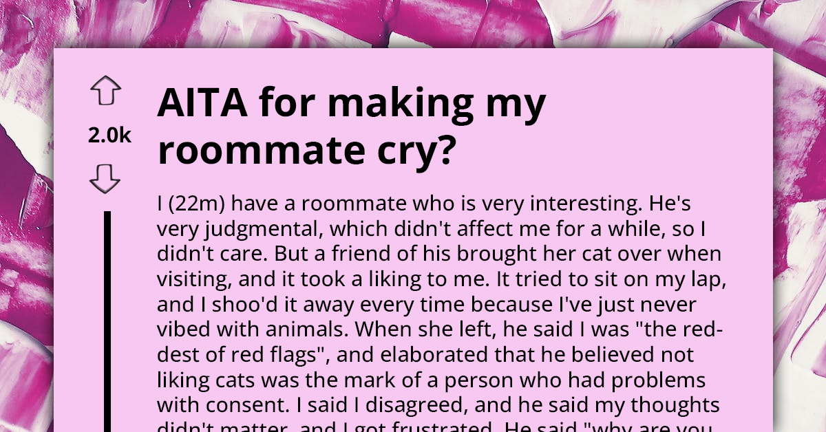 22-Year-Old Calls Roommate 'Idiot' For Linking Cat Dislike To Consent Issues, Triggers Emotional Meltdown