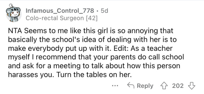 Redditor Asks For Advice After A Girl Who Has Been Bothering Him Since