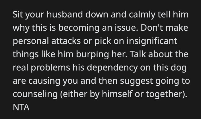 In order to have a productive conversation with her husband, OP has to avoid calling back to incidents that could make him defensive