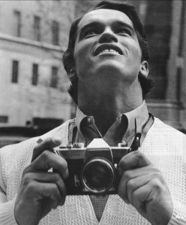 38. Arnold Schwarzenegger seeing NYC for the first time (1968).