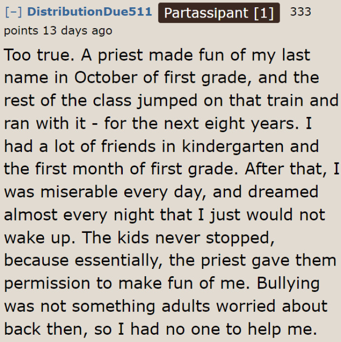 A Redditor shares about going through the same experience.