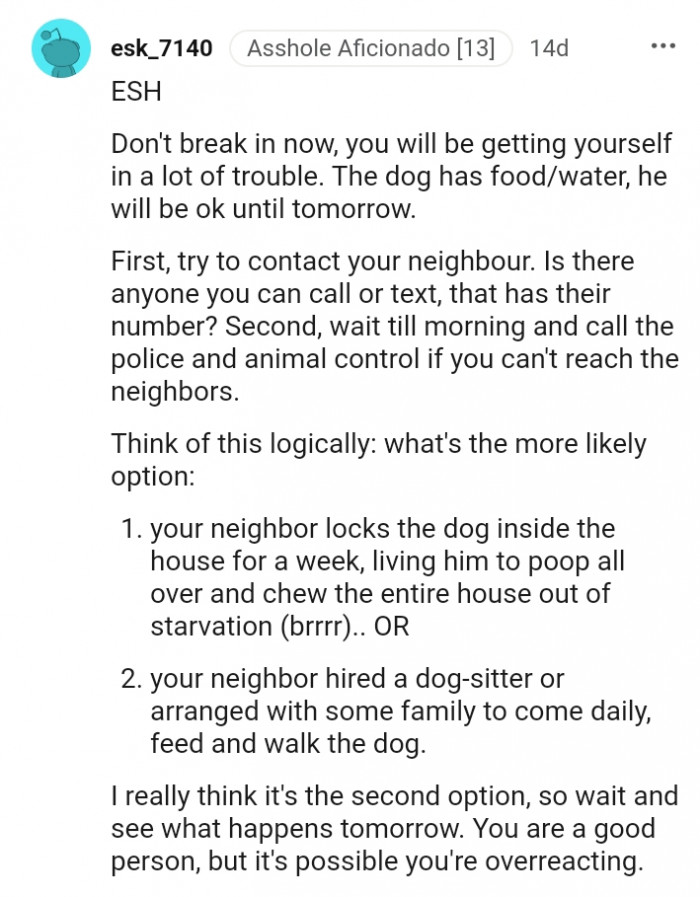 Redditor Asks If It’s Wrong For Her To Break Into Her Neighbor’s ...