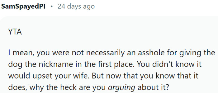 OP didn't know it would upset your wife, but now that he knows...