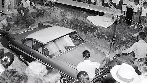 Hidden beneath the courthouse, the car’s trunk was packed with mementos from that era.