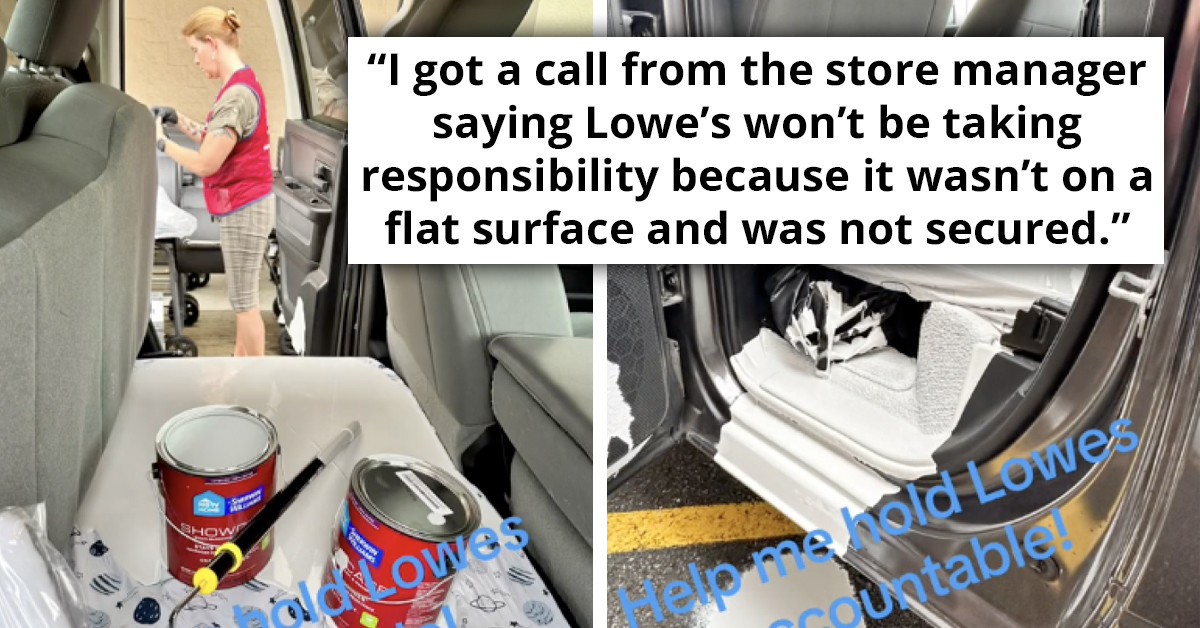 Lowe’s Customer Blames Store For Paint Spill In Car, But Commenters Believe He's At Fault