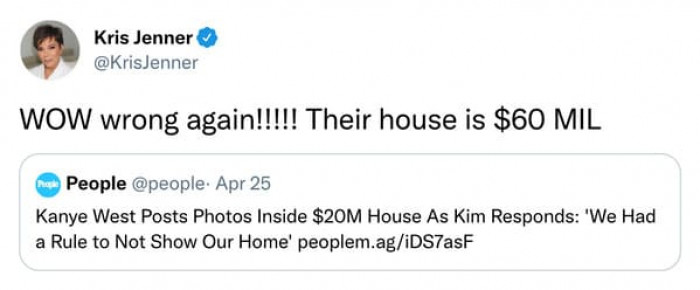 21. Their house us actually $60 million. Get it right