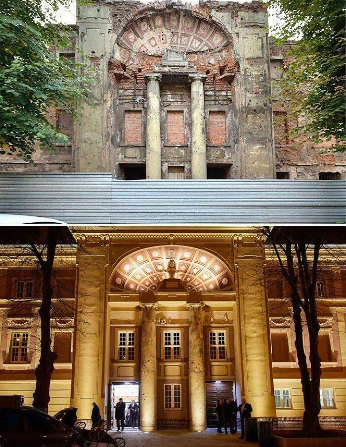 34. The Andreas Gryphius Theatre in Głogów, Poland, suffered significant damage during World War II. However, it has been painstakingly restored to its original condition this year.