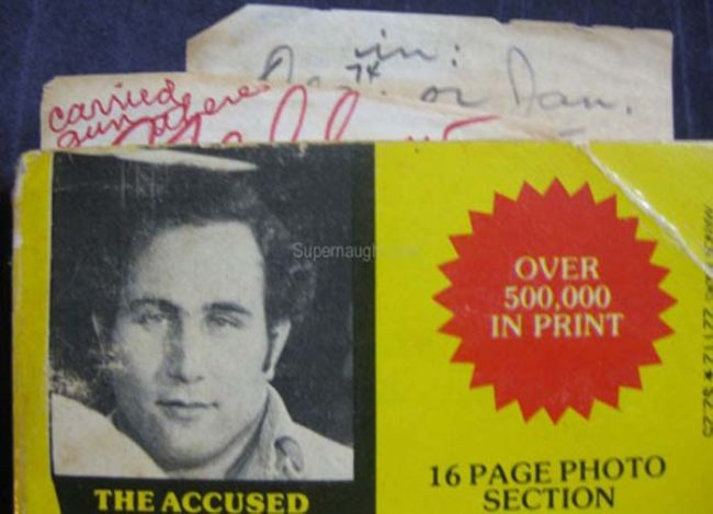 11. This book on Son of Sam features personal notations by David Berkowitz himself, available for only $265.