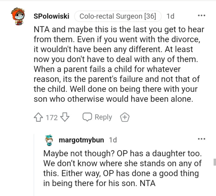 This Redditor believes the OP doesn't have to deal with any of them now