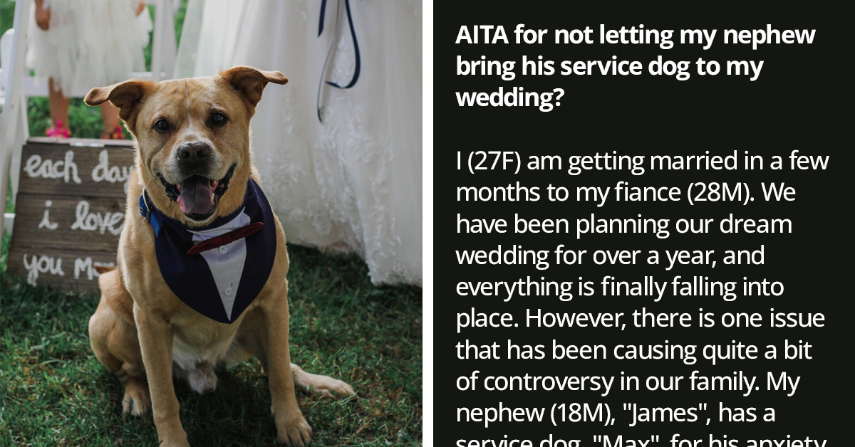 Future Bride Sets No-Pet Policy For Her Wedding Because Of Her Allergies, Nephew Says He Won’t Attend Without His Service Dog